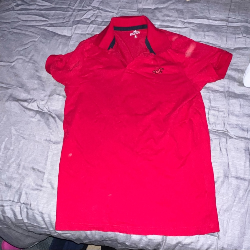Hollister Red Advanced stretch Polo